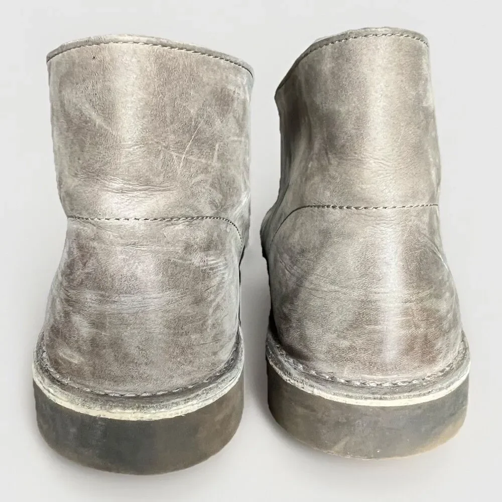 CLARKS Men's‎ Bushacre Leather Gray Chukka Boots 11.5